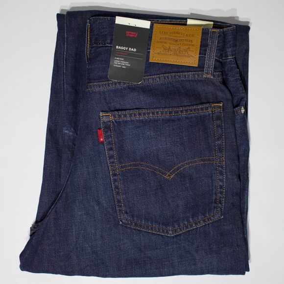 NWT $108 Levi's Premium Baggy Dad Wide Leg Jeans Cotton Linen Women Size 29x32 - Picture 7 of 15